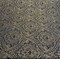 1 Yard Damask Upholstery Fabric in Navy Blue Gold and Silver 58 inch Width